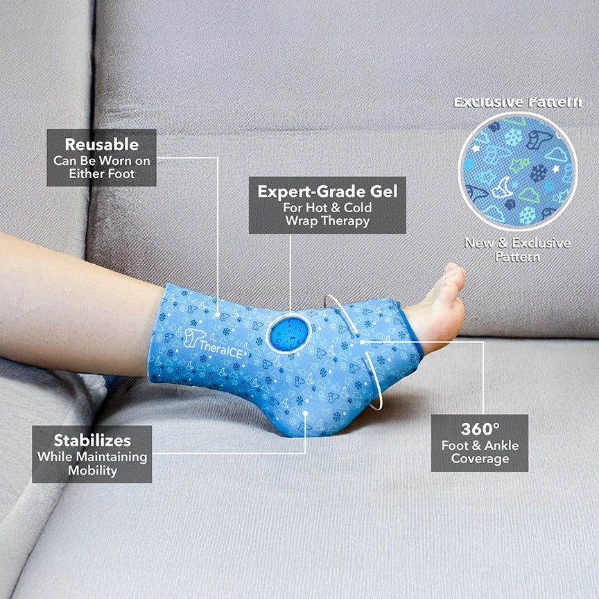 TheraICE Hot & Cold Ankle Compression Sleeve Junior