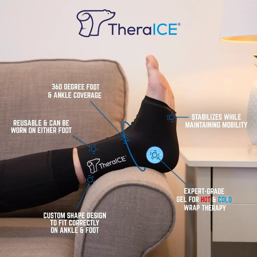 TheraICE Hot & Cold Ankle Compression Sleeve